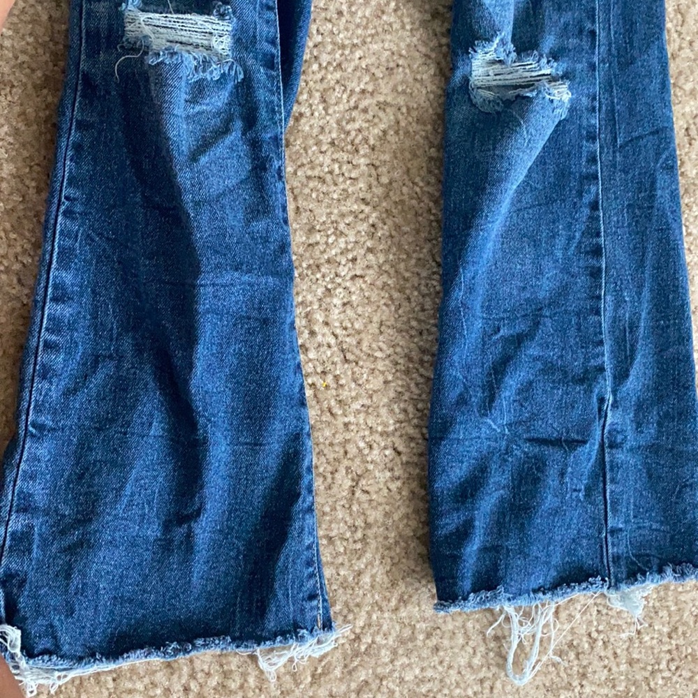 high rise kick cropped jeans